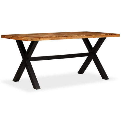 vidaXL Dining Table Kitchen Dining Room Table Solid Acacia and Mango Wood