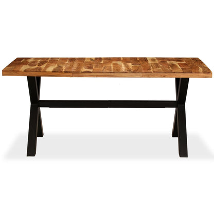 vidaXL Dining Table Kitchen Dining Room Table Solid Acacia and Mango Wood