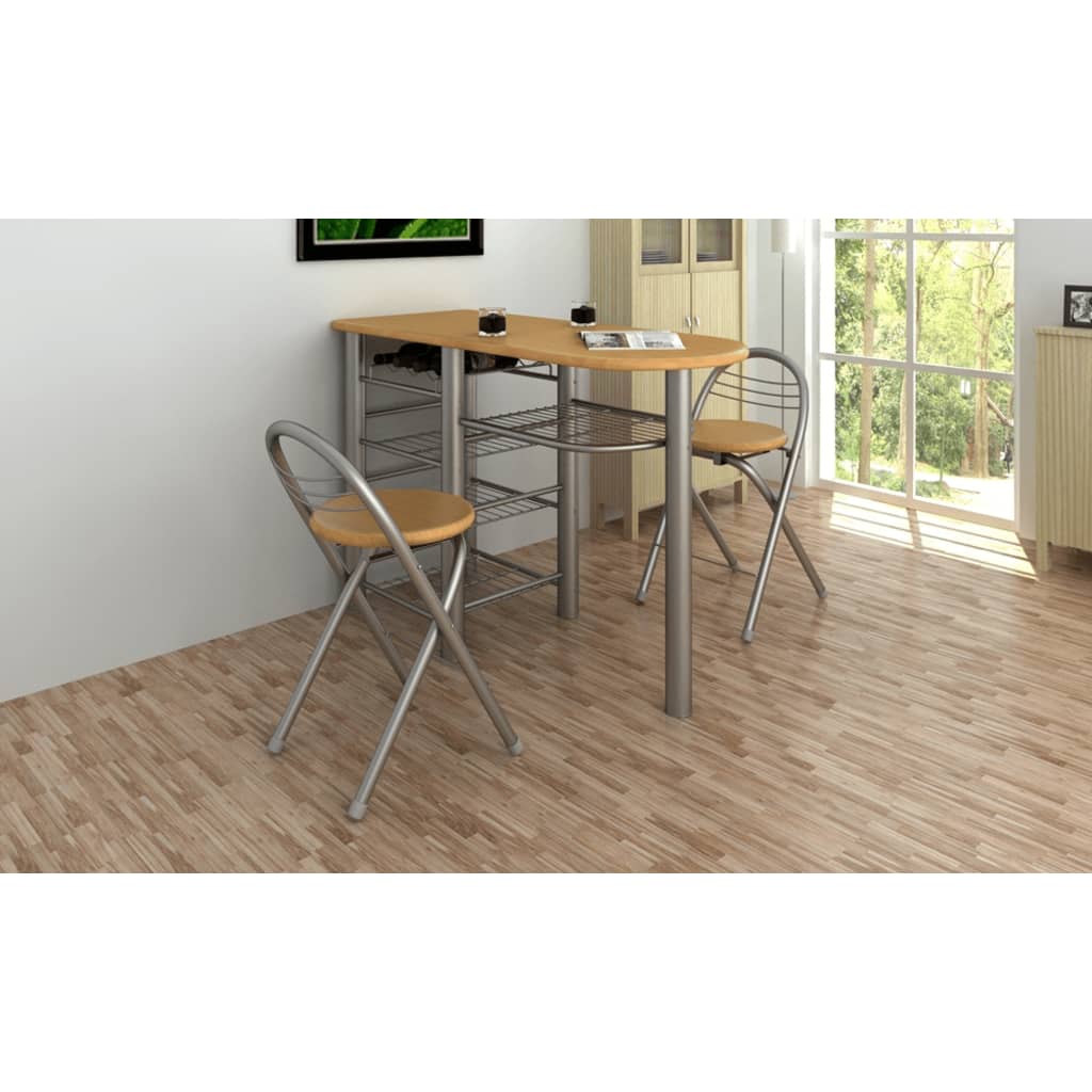 vidaXL Dining Table and Chair Kitchen Dining Set Dinner Table Chair Seat Wood