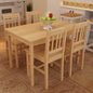 vidaXL Dining Table and Chair Dining Set Dinner Table with 4 Chairs Natural