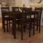 vidaXL Dining Table and Chair Dining Set Dinner Table with 4 Chairs Natural