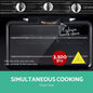 NNEDSZ 3 Burner Portable Oven - Black & Yellow