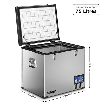 NNEDPE 75L Portable Fridge Chest Freezer