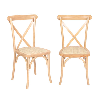Levede 2X Dining Chairs Cross Back Chair