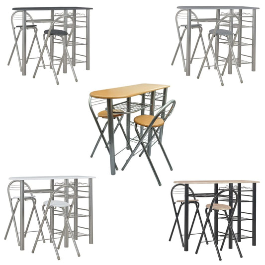 vidaXL Dining Table and Chair Kitchen Dining Set Dinner Table Chair Seat Wood