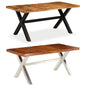 vidaXL Dining Table Kitchen Dining Room Table Solid Acacia and Mango Wood